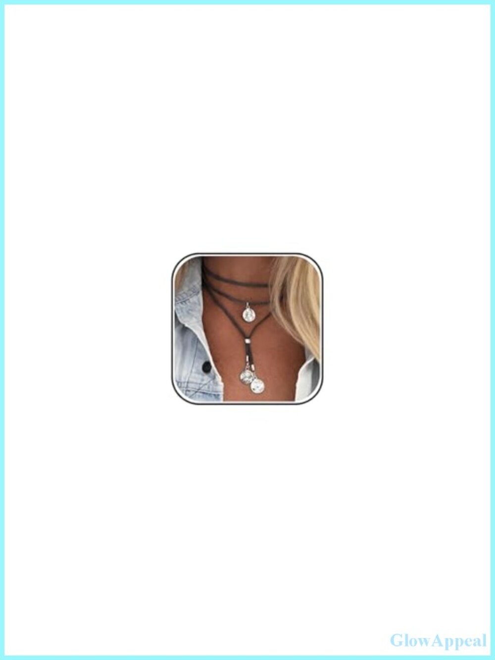 Boho Leather Choker Necklace Western Cowgirl Country Concert